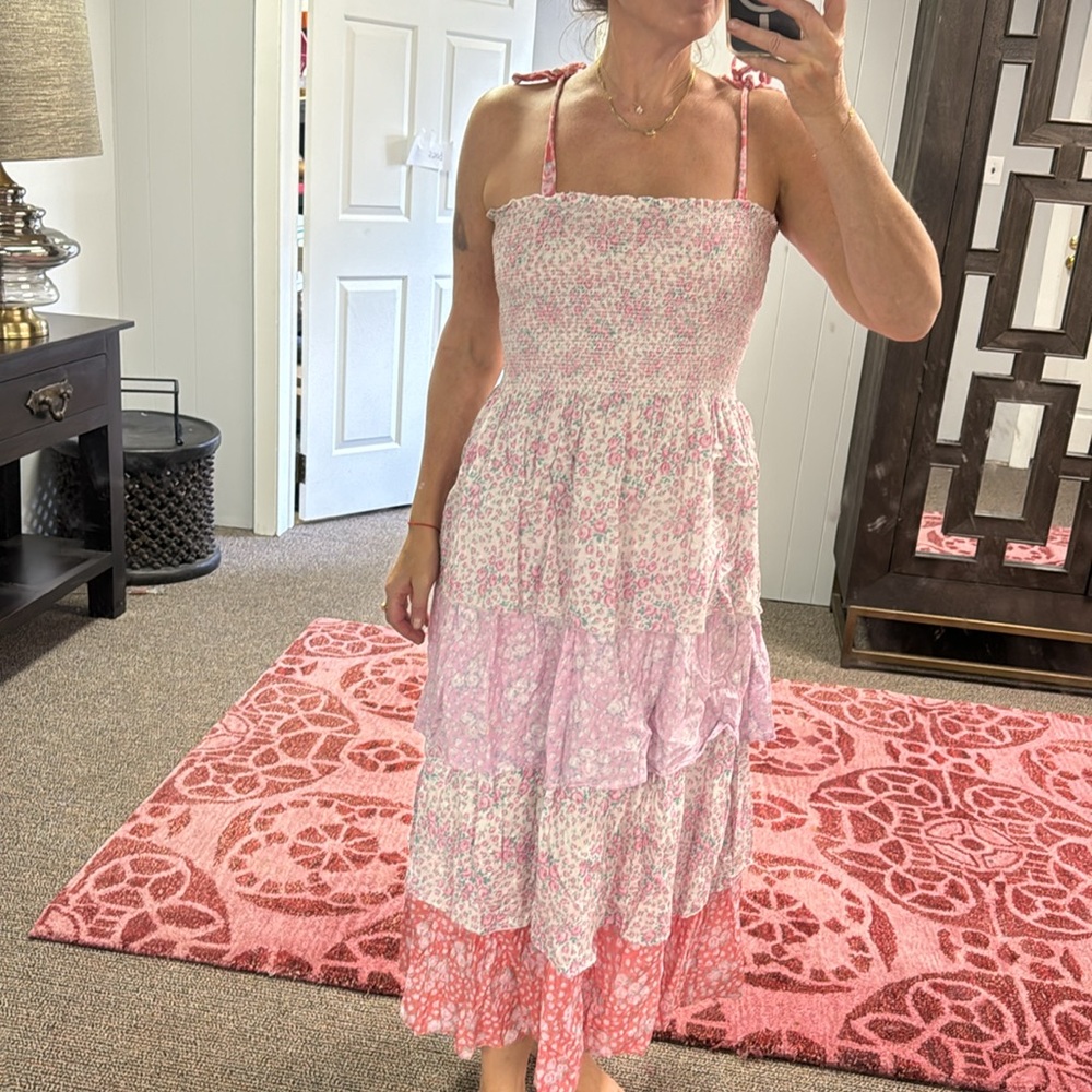 Loveshackfancy long four tier dress